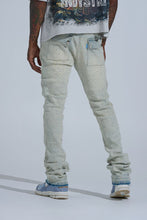 Load image into Gallery viewer, PHEELINGS "FIRST MILLION" RHINESTONE Stacked Denim (LIGHT BLUE)