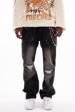 Load image into Gallery viewer, Gunzinii denim pants (Black)