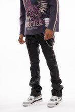 Load image into Gallery viewer, Gunzinii denim pants (COATED BLACK)