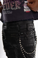 Load image into Gallery viewer, Gunzinii denim pants (COATED BLACK)