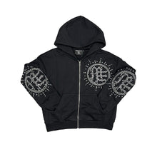 Load image into Gallery viewer, Mixed Emotion Eclipse’ Black Rhinestone Hoodie &amp; Sweats