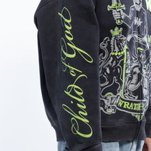 Load image into Gallery viewer, Wrathboy 3 Sword fullzip hoodie (Black)