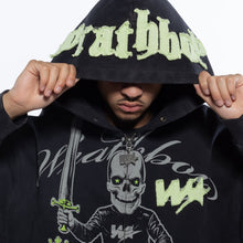 Load image into Gallery viewer, Wrathboy 3 Sword fullzip hoodie (Black)