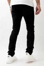 Load image into Gallery viewer, DZTR SUPER STRETCH SKINNY DENIM - JET BLACK RIPS