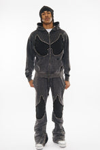 Load image into Gallery viewer, Gunzinii french terry hoodie set (Black)