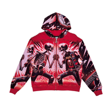 Load image into Gallery viewer, Stray full-zip hoodie (Dark Red)