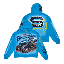 Load image into Gallery viewer, Stray full-zip hoodie (Blue Wave)