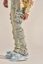 Load image into Gallery viewer, PHEELINGS "EMPOWERED ESSENCE" STACK CARGO DENIM (LIGHT BLUE)