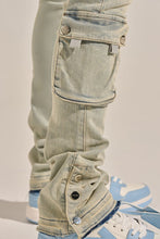 Load image into Gallery viewer, PHEELINGS "EMPOWERED ESSENCE" STACK CARGO DENIM (LIGHT BLUE)