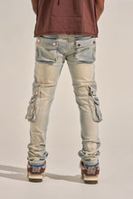 Load image into Gallery viewer, PHEELINGS "24/7" STACK CARGO DENIM (BLUE WASH)
