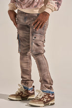 Load image into Gallery viewer, PHEELINGS "BUILT TO HEAL" CARGO STACK DENIM (FADED MAROON)