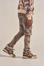 Load image into Gallery viewer, PHEELINGS "BUILT TO HEAL" CARGO STACK DENIM (FADED MAROON)