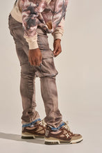 Load image into Gallery viewer, PHEELINGS "BUILT TO HEAL" CARGO STACK DENIM (FADED MAROON)
