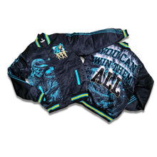 Load image into Gallery viewer, RETRO LABEL Win Them All SATIN JACKET (RETRO 11 GAMMA BLUE)