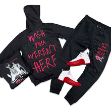 Load image into Gallery viewer, RETRO LABEL LEAVE ME ALONE HOODIE &amp; JOGGER SET (RETRO 12 CHERRY)