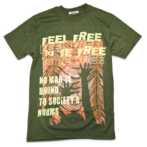 RETRO LABEL FEEL FREE SHIRT (RETRO 5 OLIVE)