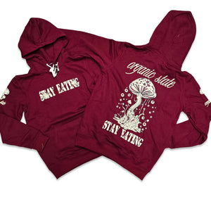 Denimicity STAY EATING Hoodie (BURGUNDY)