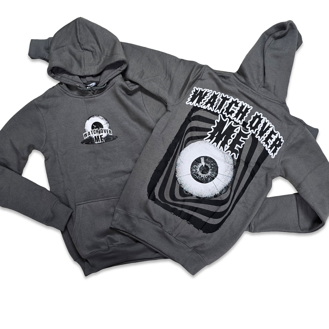 RETRO LABEL WATCH OVER ME HOODIE (RETRO 14 FLINT GREY)