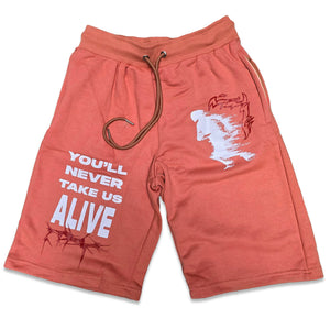 Retro Label ALIVE Shorts (Retro 13 Dune Red)