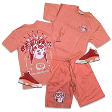 Load image into Gallery viewer, Retro Label REBORN Shorts and Shirt Set (Retro 13 Dune Red)