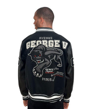 Load image into Gallery viewer, George V Paris Varsity Jacket (BLACK/BLACK)