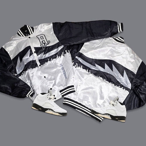 RETRO LABEL RETRO SATIN JACKET (RETRO 5 Wolf Grey)