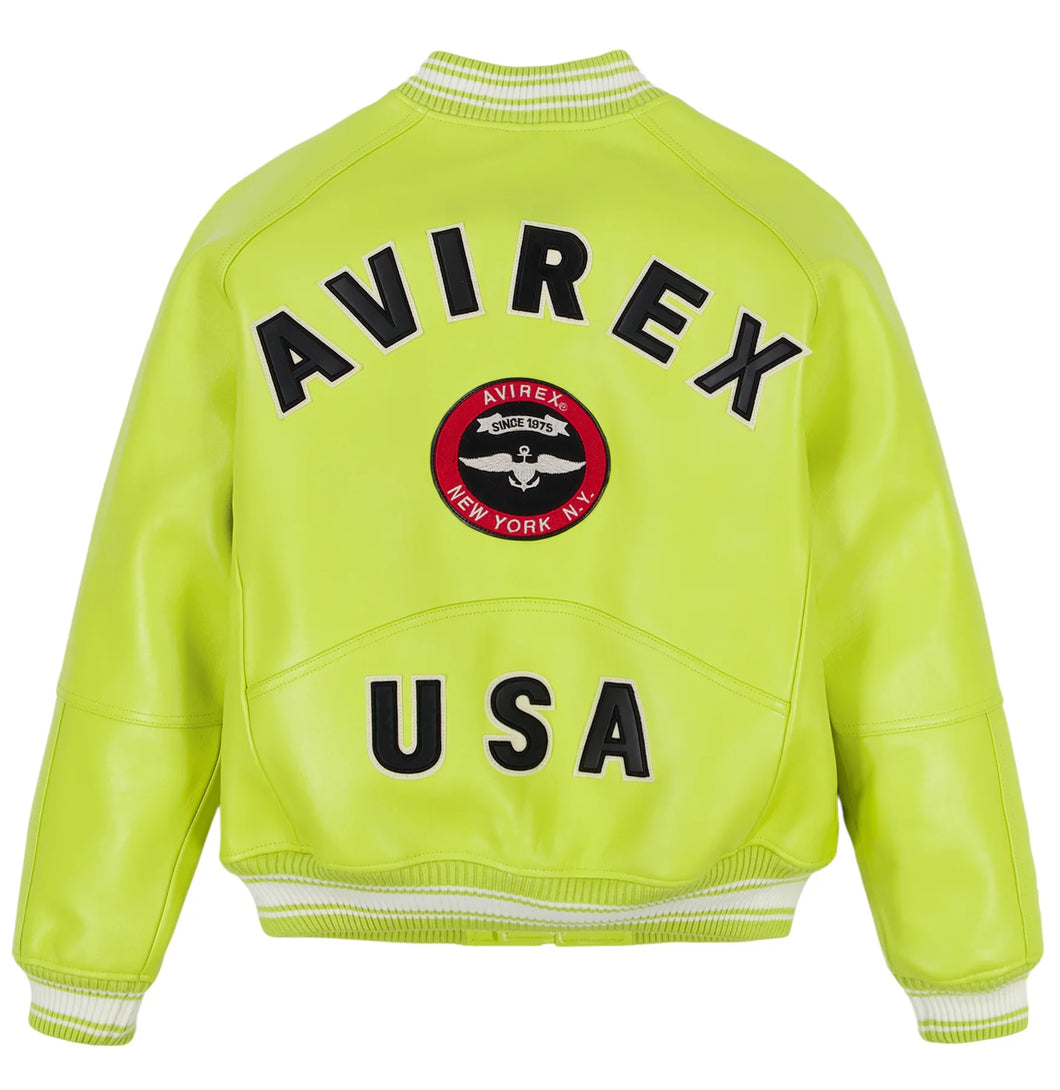 Avirex STADIUM JACKET (LIMEADE)