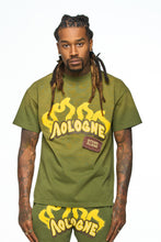 Load image into Gallery viewer, AOLOGNE LEAVE ME AOLOGNE OLIVE SS TEE (OLIVE)