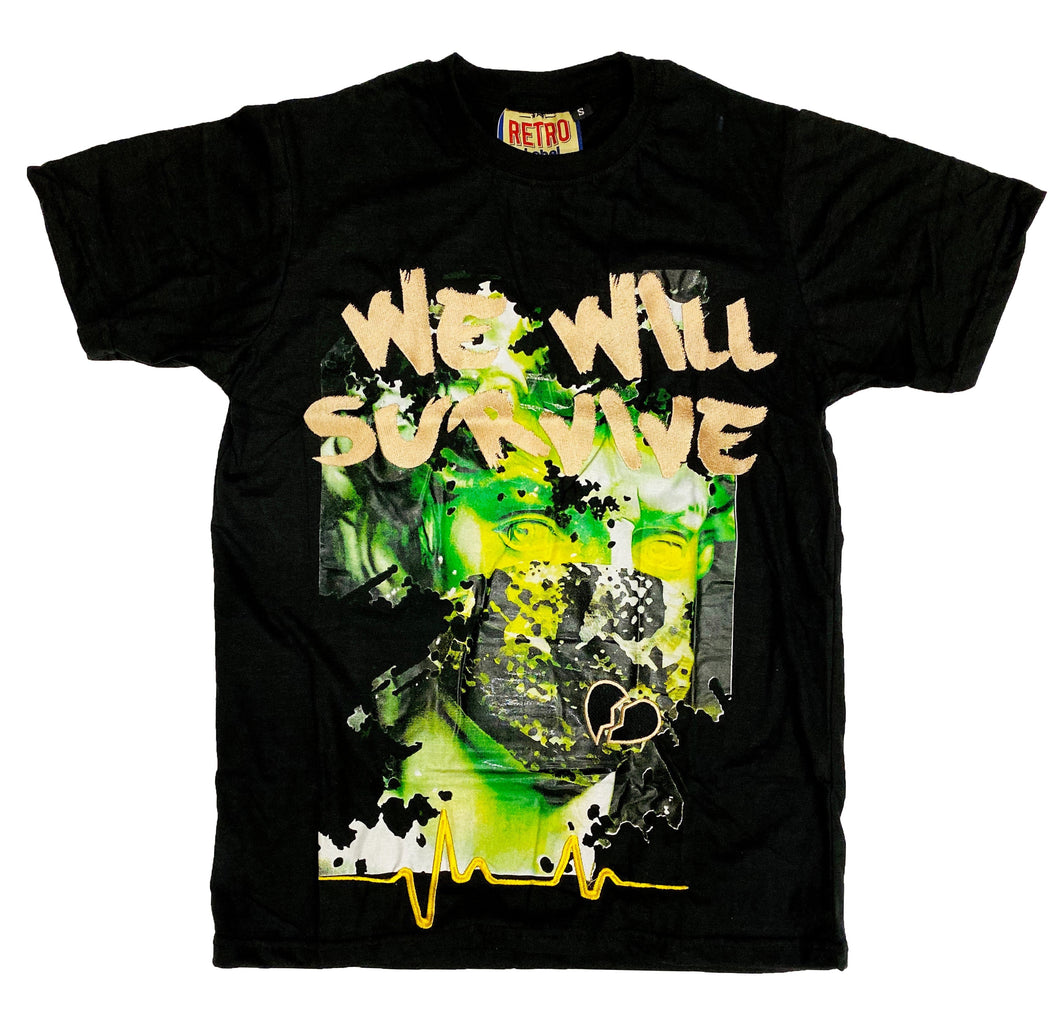 Retro Label We Will Survive Shirt (Retro 3 Animal Instinct)