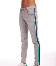 Load image into Gallery viewer, Kindred Blue Stripe Denim (Ice Grey)