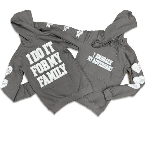 RETRO LABEL Family HOODIE (RETRO 6 Cool Grey)