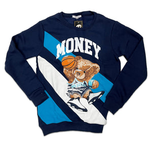 Retro Label Money Bear Crewneck (Retro 13 Obsidian)