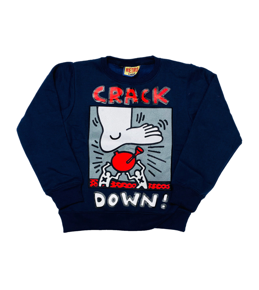 Retro Label Crack Down Crewneck (Winter Loyal)