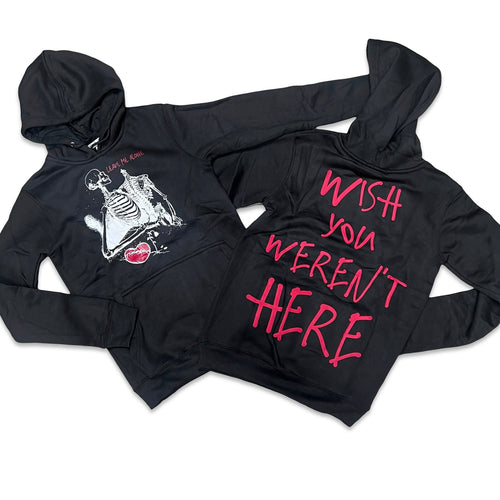 RETRO LABEL LEAVE ME ALONE HOODIE (RETRO 12 CHERRY)
