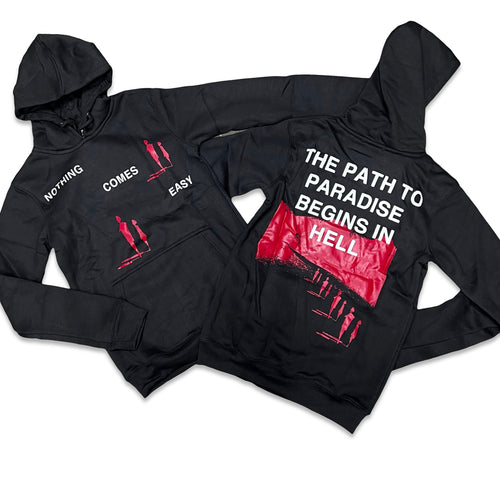 RETRO LABEL NOTHING COMES EASY HOODIE (RETRO 12 CHERRY)