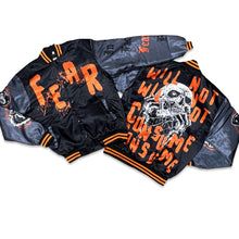 Load image into Gallery viewer, RETRO LABEL FEAR SATIN JACKET (RETRO 3 FEAR)