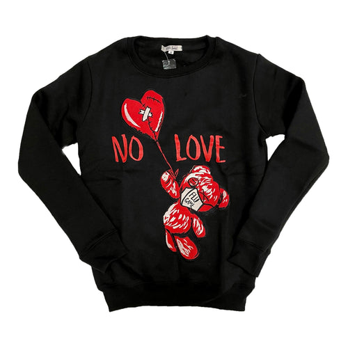 Retro Label No Love Crewneck (RETRO 4 RED THUNDER)