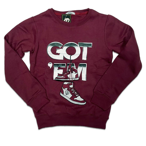 RETRO LABEL GOT'EM CREWNECK (RETRO 1 BORDEAUX)