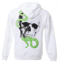 Load image into Gallery viewer, Xray Snake in Skull Stone Hoodie (White)