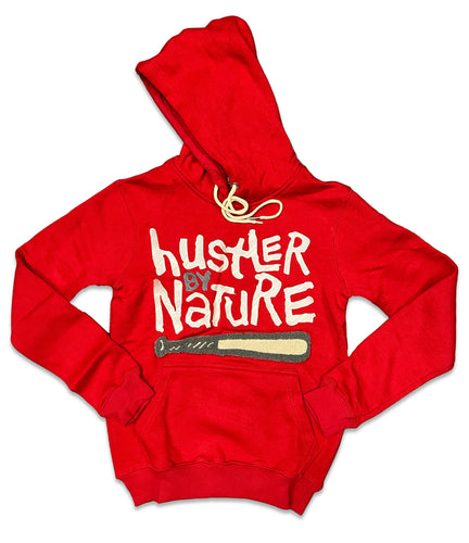 RETRO LABEL HUSTLER BY NATURE HOODIE (RETRO 3 Muslin)