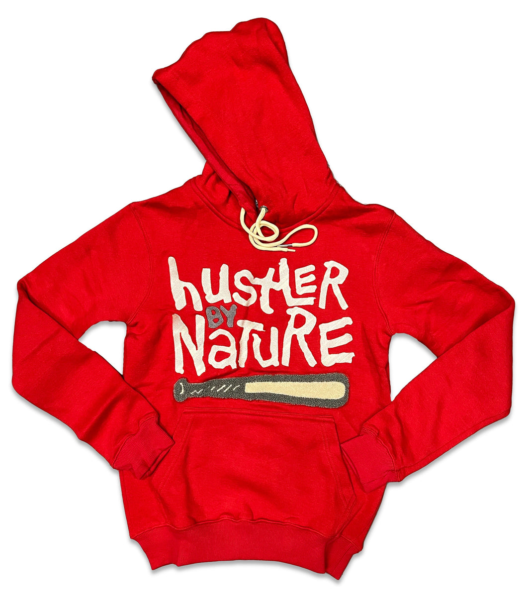 RETRO LABEL HUSTLER BY NATURE HOODIE (RETRO 3 Muslin)