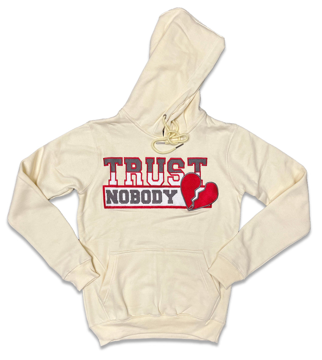 RETRO LABEL Trust Nobody HOODIE (RETRO 3 Muslin)