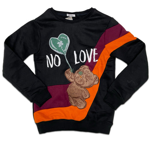 RETRO LABEL NO LOVE CREWNECK (RETRO 1 HANDCRAFTED)