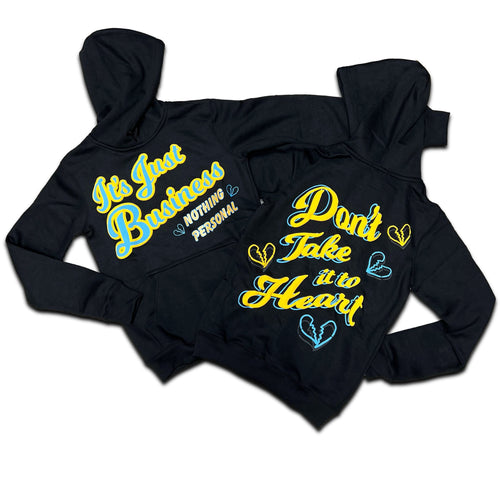 RETRO LABEL Just Business HOODIE (RETRO 5 Aqua)