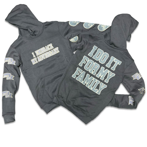 RETRO LABEL Family HOODIE (RETRO 4'S Craft Photon Dust)