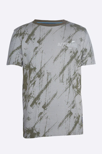 A TIZIANO Julio | Graphic Print Crew (Dark Olive)