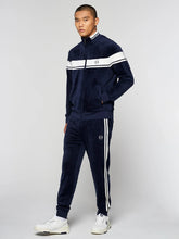 Load image into Gallery viewer, Sergio Tacchini DAMARINDO VELOUR TRACK JACKET AND TRACK PANT (MARITIME BLUE)