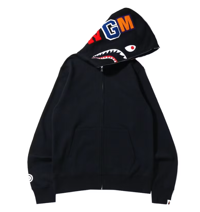 A Bathing Ape BAPE Shark Full Zip Hoodie (Black)