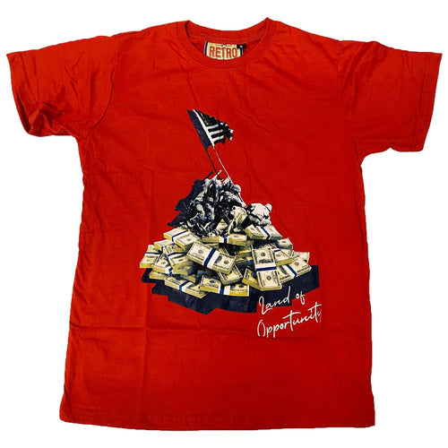 Retro Label Land of Opportunity Shirt (Red)