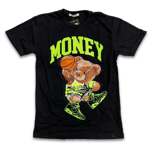 Retro Label Money Bear Shirt (Retro 6 Electric Green)